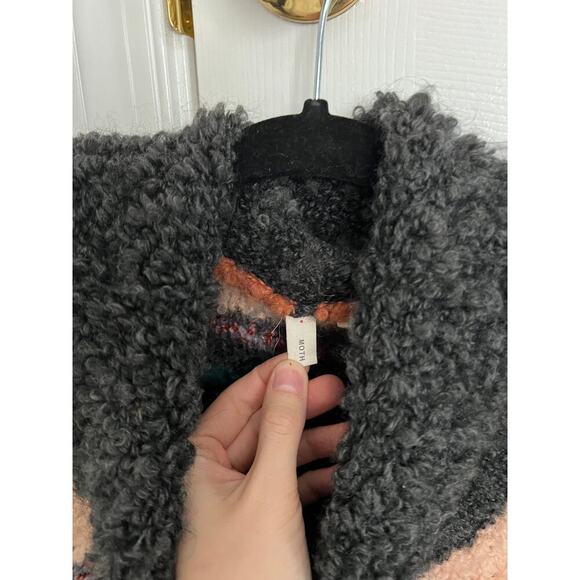 Moth by Anthropologie Italian Wool Earth Tone Striped Turtleneck Sweater - Picture 7 of 7